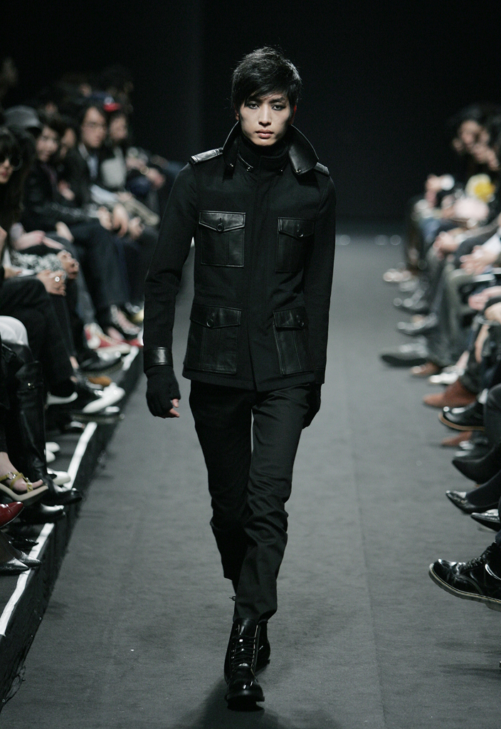 [206 HOMME BY JLDCLASSIC]★SEOUL COLLECTION★&quot;GOTH RIDER&quot;M-65 LEATHER COMBI JACKET[1102]