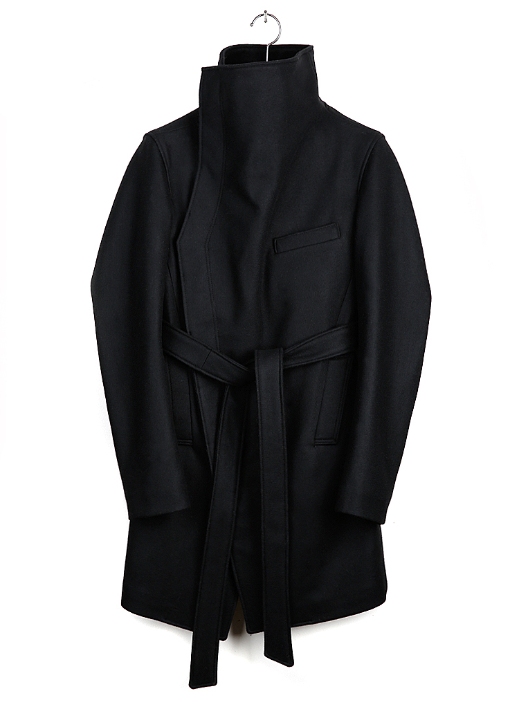 [206 HOMME]NINJA HIGH-NECK WOOL BELTED COAT(CASHMERE 20% + WOOL 80%)(CT-091)