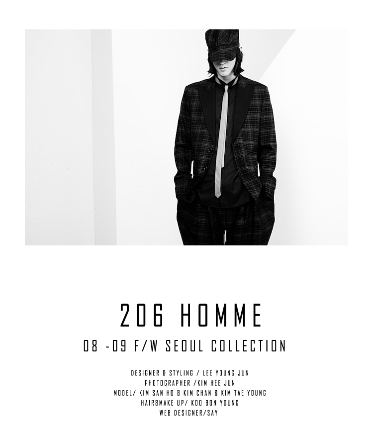 [206 HOMME]2008-09 F/W SEOUL COLLECTION  　　　　　　　　　　　　　　　　Avant-Garde CHECK BAGGY PANTS