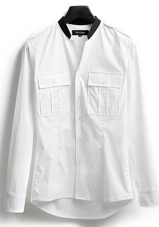 [206 HOMME]2020 S/S NEW COLLECTIONCONTEMPORARY ARRANGE WHITE SHIRTS(SH-036)