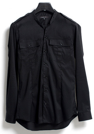 [206 HOMME]2020 S/S NEW COLLECTIONCONTEMPORARY EDGE BLACK SHIRTS(SH-034)