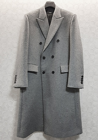 [206 HOMME BY JLDCLASSIC]CONTEMPORARY DEEP-GRAY DOUBLE LONG COAT