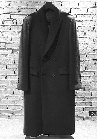 [206 HOMME]2019-20 F/W NEW COLLECTIONCLASSIC SEMI-OVER FIT BLACK DOUBLE LONG COAT(CT-279)