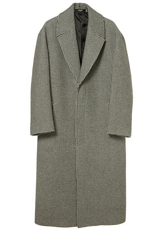 OVER-FIT™ HOUND-TOOTH-CHECK SUPER LONG COAT(최고급 터치감 울100% 원단)(WOOL 100%)(CT-198)(남여공용)[김래원 &quot;흑기사&quot; KBS 드라마 협찬]
