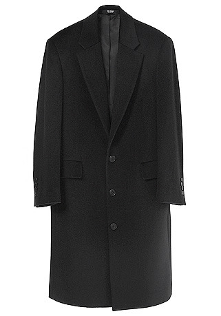 [206 HOMME BY JLDCLASSIC]LUXURY NOTCHED-LAPEL BLACK SINGLE COAT(WOOL 100%)(CT-204)