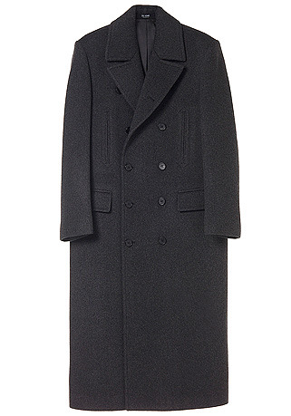 [206 HOMME BY JLDCLASSIC]SEMI-OVER FIT™ CHARCOAL DOUBLE SUPER LONG COAT(WOOL 100%)(CT-210)