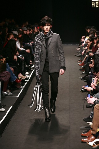 [206 HOMME]2009-10 F/W SEOUL COLLECTION&quot;GOTH RIDER&quot;GRAY ITALY WOOL DOUBLE JACKET[272]