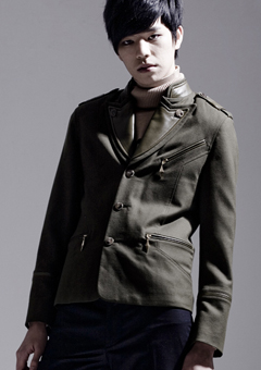 [206 HOMME]2007-08 F/W SEOUL COLLECTION 　　　　　　　　　　　　　MILLITARY LEATHER KHAKI JK