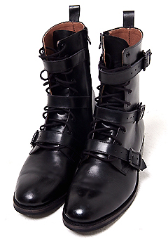 [206 HOMME]2010-11 F/W SEOUL COLLECTIONBLACK BELTED HEART BOOTS