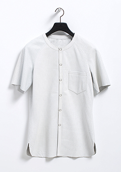 [206 LEATHER]　　　　　　　　　　　　　　　PUNCH-LEATHER WHITE SNAP SHIRTS