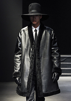 [206 HOMME]SEOUL COLLECTION&quot;HYBRID&quot;MUSTANG SHAWL-COLLAR HYBRID COAT(ITALY MUSTANG-100%)MAN + WOMAN(LT-105)