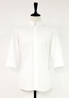 [206 HOMME]2020 S/S NEW COLLECTIONGENTLEMAN WHITE 7-SLEEVE SHIRTS(SH-010)