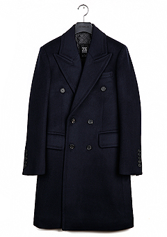 [206 HOMME BY JLDCLASSIC]NAVY CASHMERE WOOL DOUBLE PEA COATMAN+WOMAN(CASHMERE 20% + WOOL 80%)(CT-062)