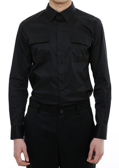 [206 HOMME]2020 S/S NEW COLLECTIONHIDDEN BLACK TAILORED SHIRTS(SH-092)