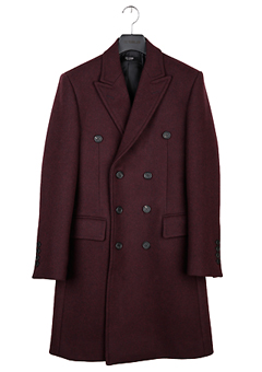 [206 HOMME]2014-15 F/W NEW COLLECTIONHAND-MADE™ DOUBLE WINE WOOL-FELT COAT(CASHMERE 20% + WOOL 80%)MAN + WOMAN(CT-106)