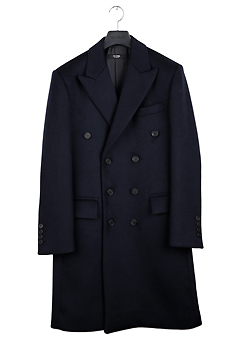 [206 HOMME]2014-15 F/W NEW COLLECTIONHAND-MADE™ DOUBLE NAVY WOOL LONG COAT(CASHMERE 20% + WOOL 80%)MAN + WOMAN(CT-088)