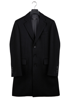 [206 HOMME]2014-15 F/W NEW COLLECTIONHAND-MADE™ 3-BUTTON SINGLE BLACK WOOL COAT(CASHMERE 20% + WOOL 80%)MAN + WOMAN(CT-114)