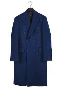 [206 HOMME]2015-16 F/W NEW COLLECTIONHAND-MADE™ BLUE DOUBLE TAILORED LONG COAT(CASHMERE WOOL 100%)MAN + WOMAN(CT-127)