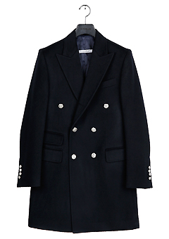 [206 HOMME]2015-16 F/W NEW COLLECTIONSEA MAN® HAND-MADE™ DEEP NAVY SILVER-BUTTON TWO-POCKET TAILORED DOUBLE COAT(CASHMERE WOOL 100%)MAN + WOMAN(CT-123)