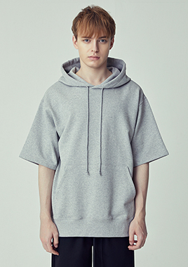 [206 HOMME]2019 S/S NEW COLLECTIONSTANDARD-FIT™ MINIMAL MELANGE HOOD T(UNISEX)(18SSTH-030GY)▶{당일배송 + 쇼룸 바로구매가능}◀