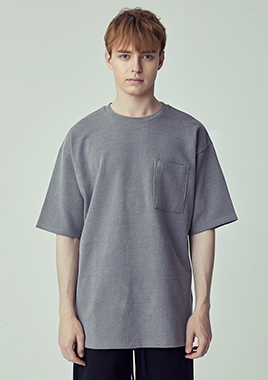 [206 HOMME]2018 S/S  NEW  COLLECTIONSEMI-OVER FIT™ WASHED® POCKET GREY T(UNISEX)(18SSTH-007GY)▶{당일배송 + 쇼룸 바로구매가능}◀