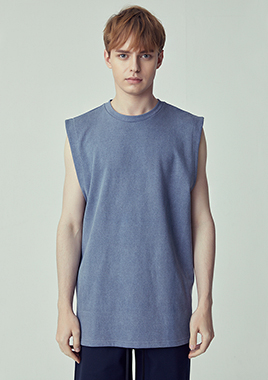 [206 HOMME]2018 S/S  NEW  COLLECTIONSEMI-OVER FIT™ WASHED® BLUE TANK(UNISEX)(18SSTH-023BL)▶{당일배송 + 쇼룸 바로구매가능}◀