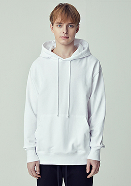 [206 HOMME]2019 S/S NEW COLLECTIONSTANDARD-FIT™ MINIMAL WHITE HOOD LONG T(UNISEX)(18SSTH-002WE)▶{당일배송 + 쇼룸 바로구매가능}◀