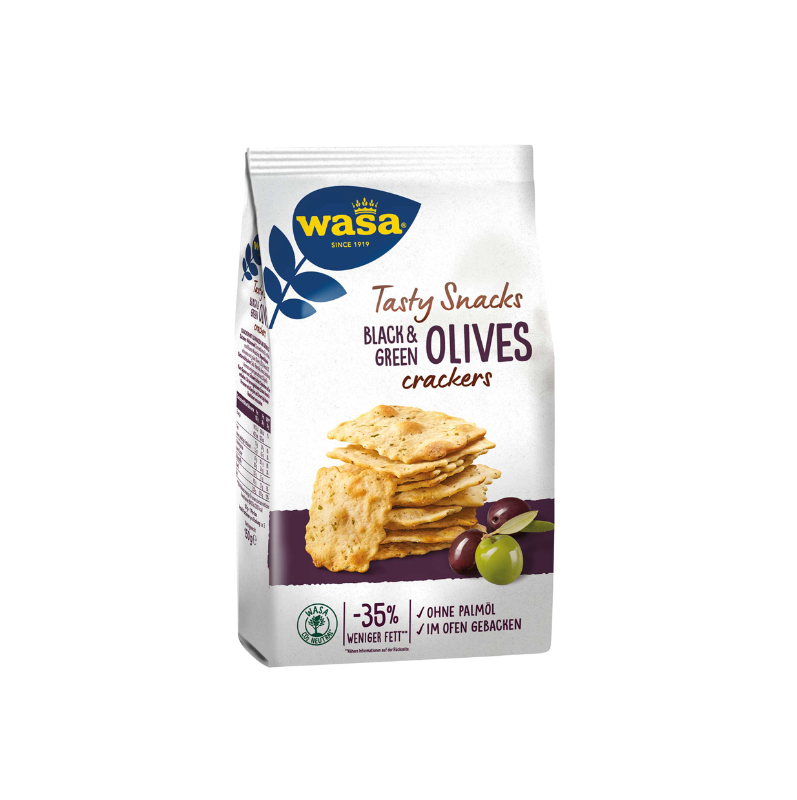 [MD추천] WASA Tasty Snacks Black &amp; Green Olives Crackers 6개입