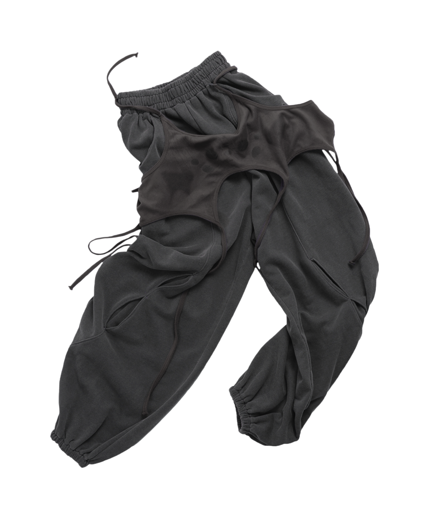 Pigment apron set-up pants / Charcoal