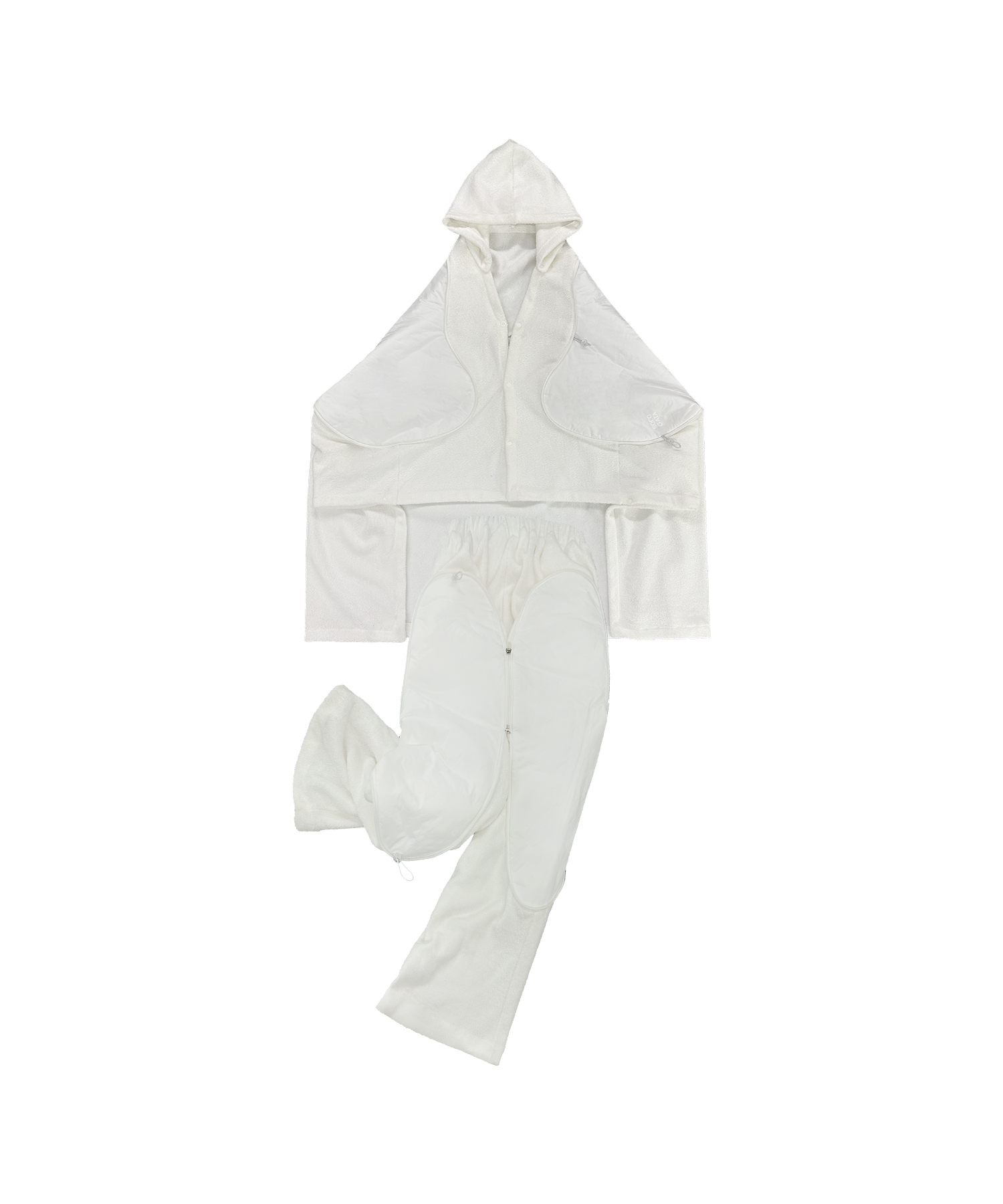 OJOS X GATA Deformable Terry Pajama / White