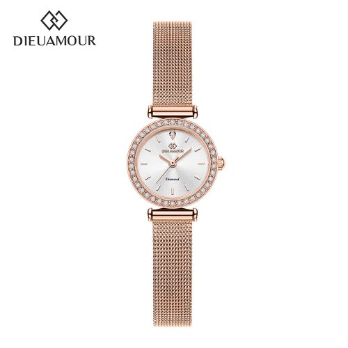 디유아모르 여성 메쉬밴드시계 DAW3201M-RW 다이아몬드 시계
