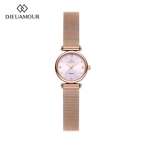 디유아모르 여성 메쉬밴드시계 DAW3202M-RR 다이아몬드 시계