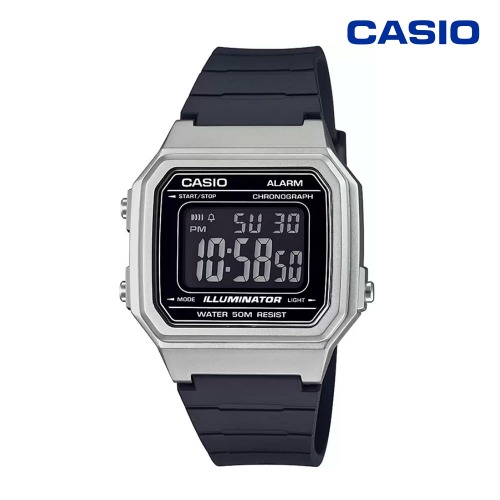 [카시오 CASIO] W-217HM-7BVDF 레진 밴드 심플 전자 손목시계