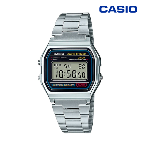 [카시오 CASIO] A158WA-1DF (36.8mm×33.2mm) 빈티지 패션 메탈 디지털 손목시계