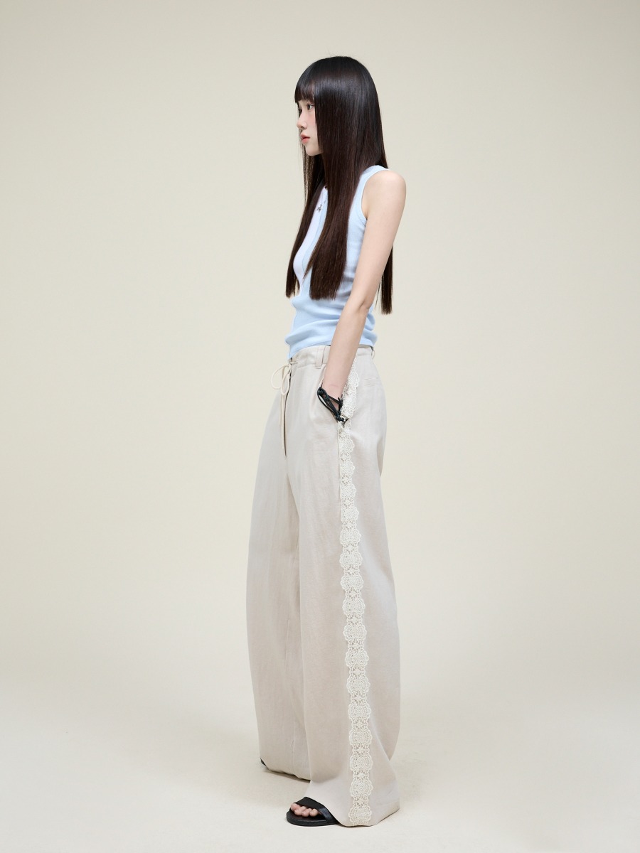 SIDE LACE DETAILED PANTS