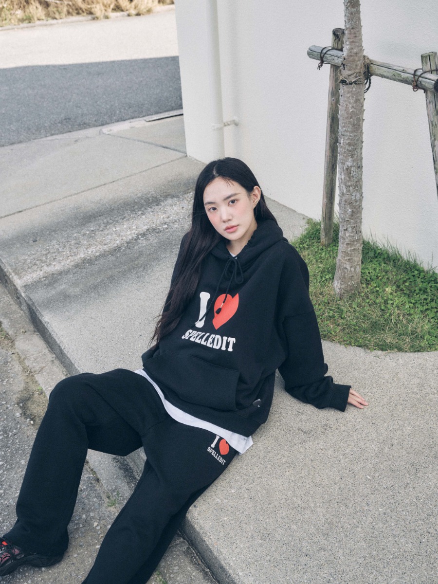 &#039;I LOVE SPELL&#039; WIDE-FIT SWEATPANTS