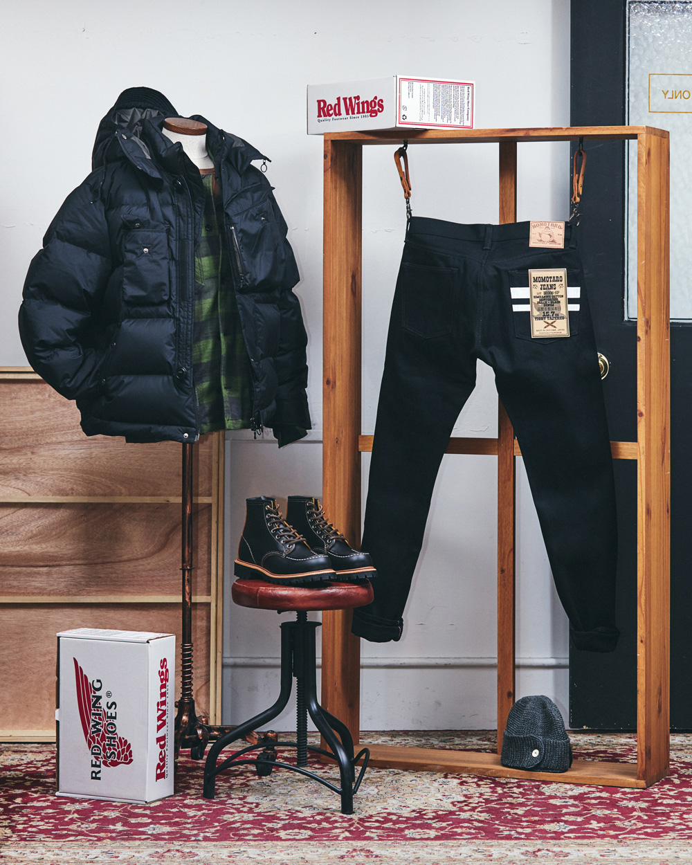 TODAY'S STYING - EASTLOGUE / Naked&Famous / Barns Outfitters / Momotaro / Redwing