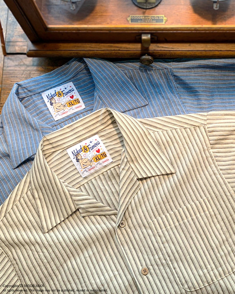 [NAKED&FAMOUS] Vintage Broad Cloth Linen Aloha Shirt