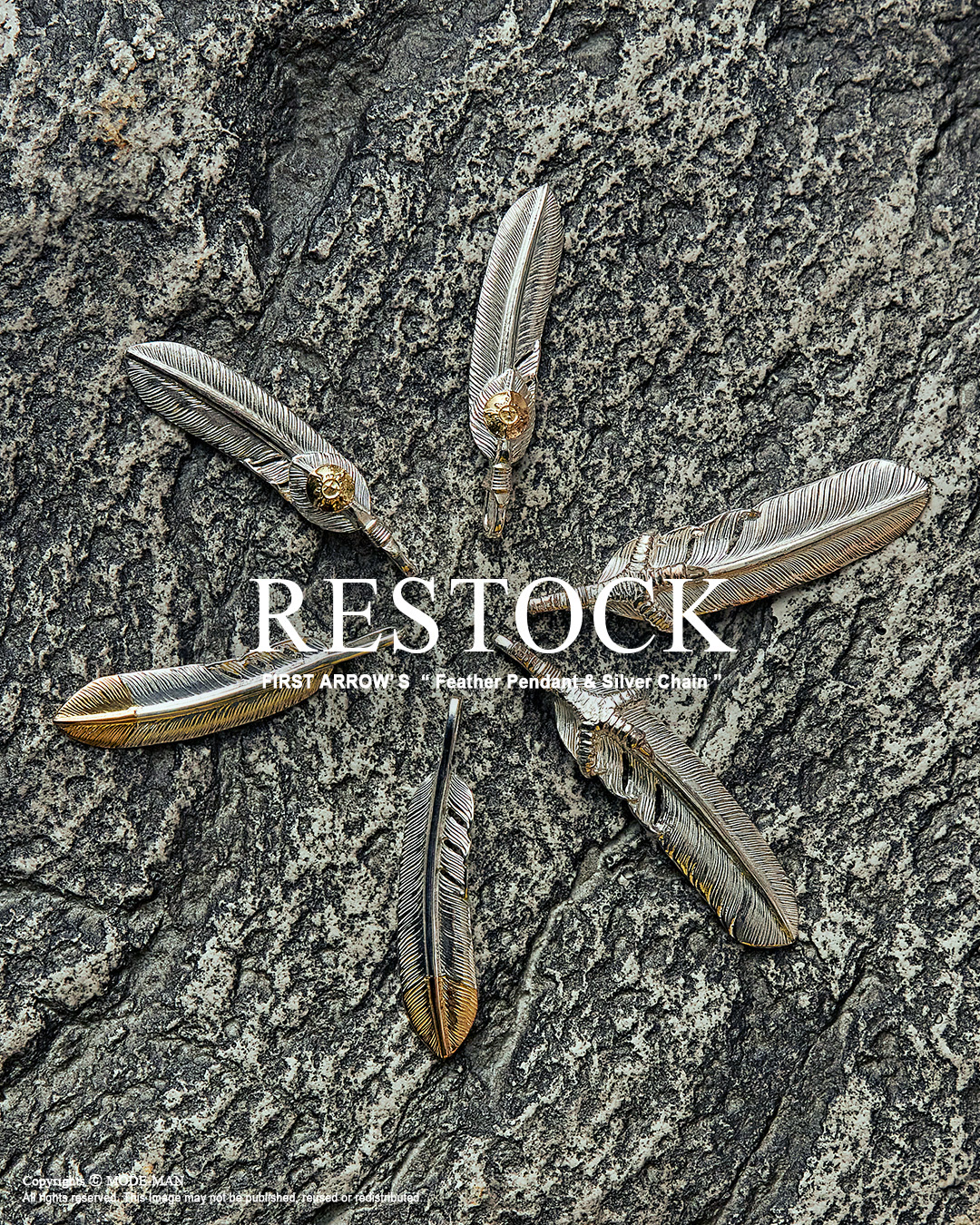 [FIRST ARROW'S] FEATHER PENDANT & SILVER CHAIN RESTOCK