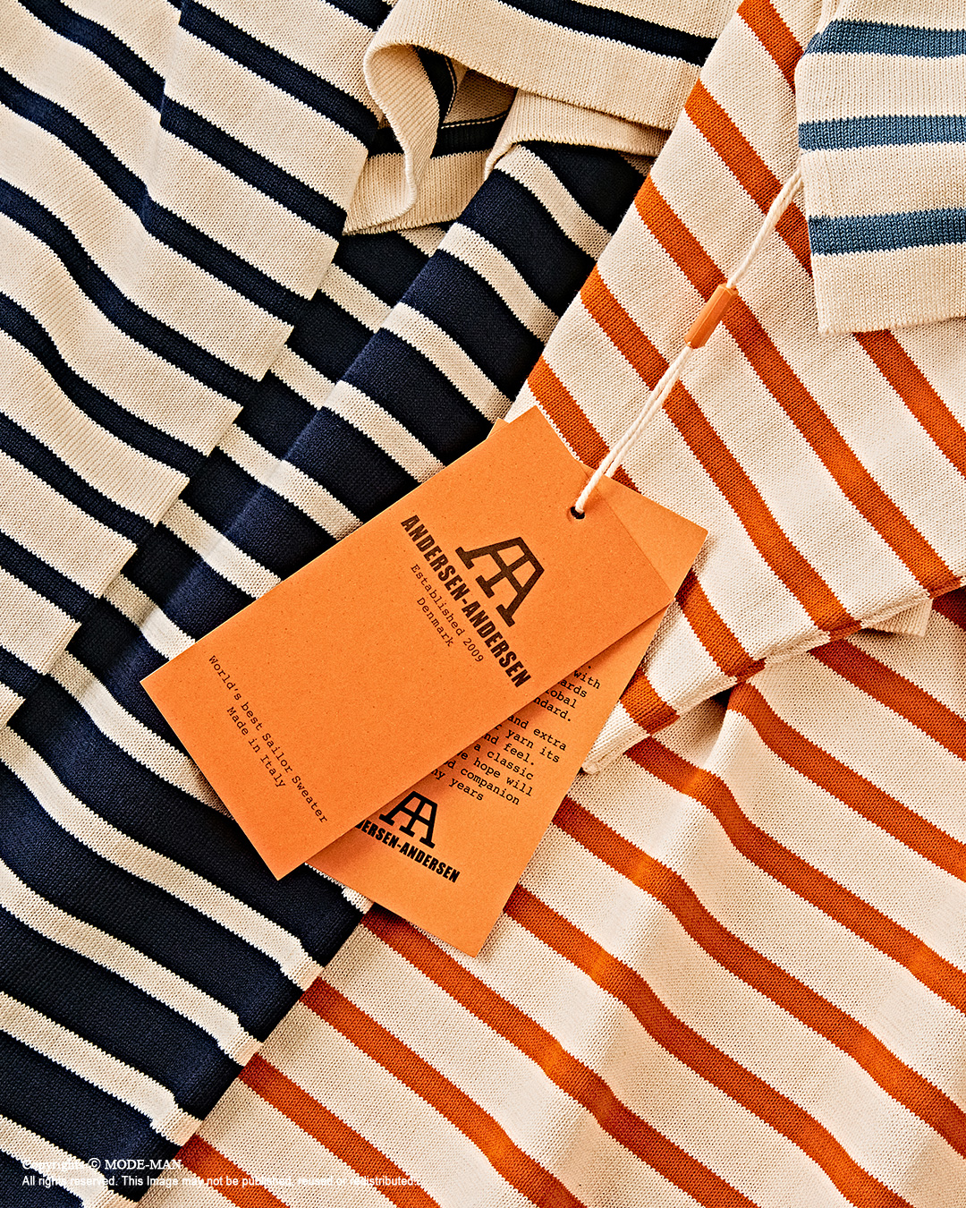 [ANDERSEN-ANDERSEN] Classic Striped T-shirts made of 100% Organic Cotton