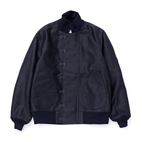 BUZZ RICKSON'S U.S.NAVY DECK HOOK JACKET Navy Rayon/Cotton Non