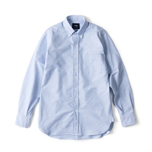 DRAKE'S Ice Blue Button Down Oxford Shirt