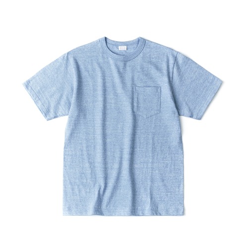 WAREHOUSE Lot 4097 Navy Melange Pocket S/S T-Shirts