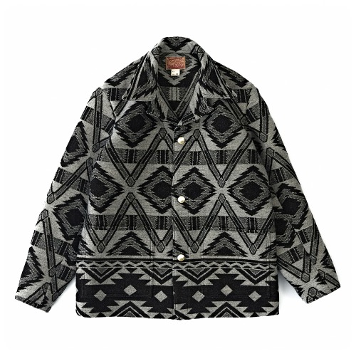 SUGAR CANE & CO. SC15223 Black Native American Wool Blanket Jacket