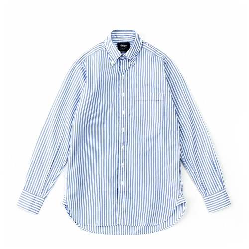 DRAKE'S B.Bird Bengal Stripe Button Down Poplin Shirt
