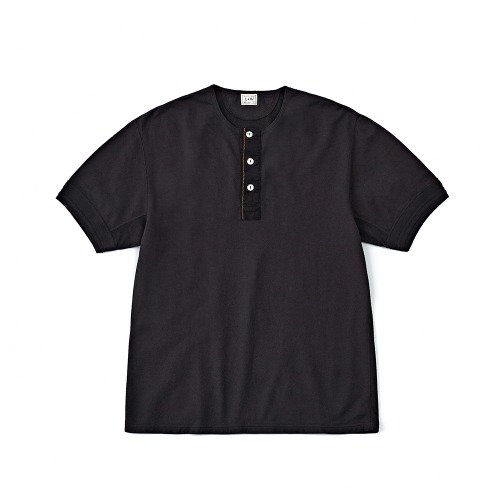 LOOP & WEFT LRH1034 A.Black Classic Henley