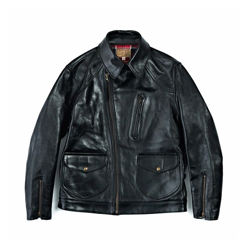 PHERROW'S 23W-SF78 Black Horsehide Leather Jacket