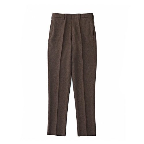 ANATOMICA Brown Trim Fit Pants Ⅲ Wool Flannel