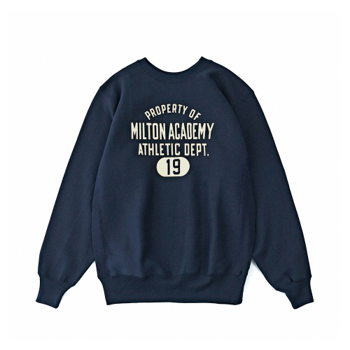 WAREHOUSE Lot 483 Navy Milton Academy Reverse Weave Sweatshirt