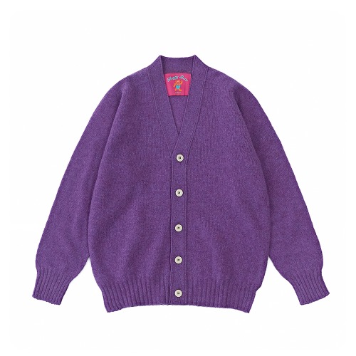 HOWLIN' Purple Lover Shaggy Bear Cardigan